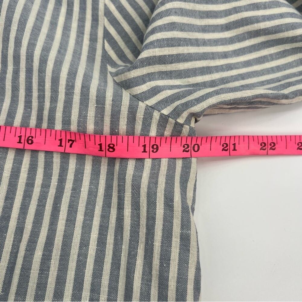 Eileen Fisher Chambray Hemp Striped
Shirt Dress Tunic Sz M blue white - Picture 9 of 11